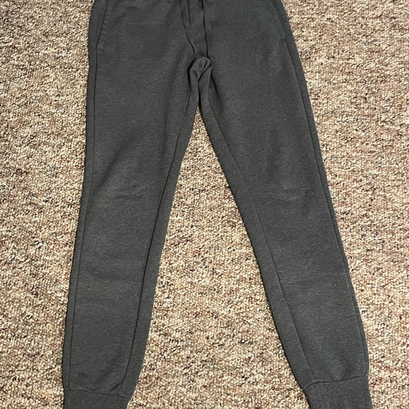 Adidas Charcoal Joggers with Neon Green Logo - Picture 2 of 5